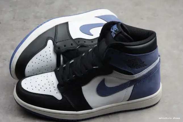 Rep Moon Blue Retro 1 High Jordan Air 555088-115 OG 0511